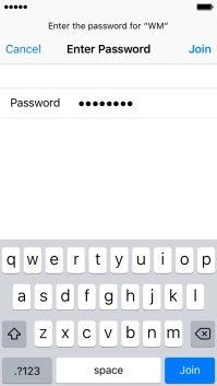 Key in the password for the Wi-Fi network and press Join. Key in the password for the Wi-Fi network and press Join.