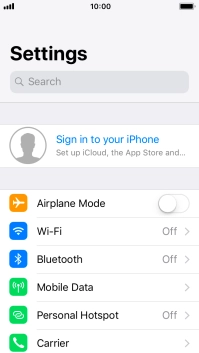 Press Sign in to your iPhone. Press Sign in to your iPhone.