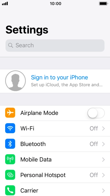 Press Sign in to your iPhone. Press Sign in to your iPhone.