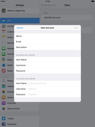 Press Host Name and key in the name of your email provider's outgoing server. Please note that if you can't send email messages when using your email provider's outgoing server, key in smtp.vodafone.net.au (Vodafone's outgoing server). Press Host Name and key in the name of your email provider's outgoing server. Please note that if you can't send email messages when using your email provider's outgoing server, key in smtp.vodafone.net.au (Vodafone's outgoing server).