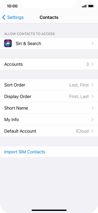 Press Import SIM Contacts. Press Import SIM Contacts.