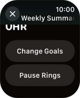 Follow the instructions on the screen to see an activity summary for the current week or to adjust the daily activity goal. Follow the instructions on the screen to see an activity summary for the current week or to adjust the daily activity goal.