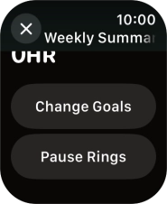 Follow the instructions on the screen to see an activity summary for the current week or to adjust the daily activity goal. Follow the instructions on the screen to see an activity summary for the current week or to adjust the daily activity goal.