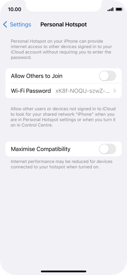 Press Wi-Fi Password and key in the required password. Press Wi-Fi Password and key in the required password.