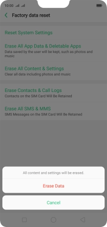 Press Erase Data. Press Erase Data.