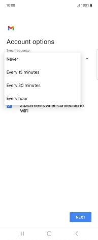 Press the required setting. Press the required setting.