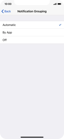 Press the required setting. Press the required setting.