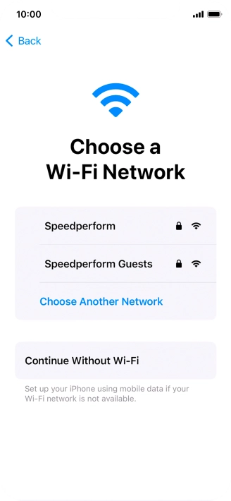 Press the required Wi-Fi network. Press the required Wi-Fi network.