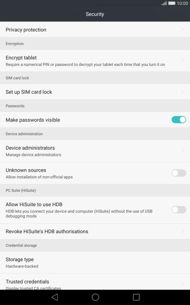 Press Set up SIM card lock. Press Set up SIM card lock.