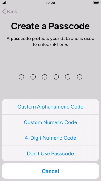 Follow the instructions on the screen to turn on use of phone lock code or press Don't Use Passcode. Follow the instructions on the screen to turn on use of phone lock code or press Don't Use Passcode.
