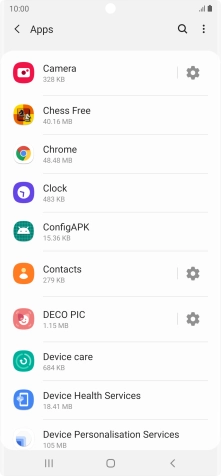 Press the required app. Press the required app.