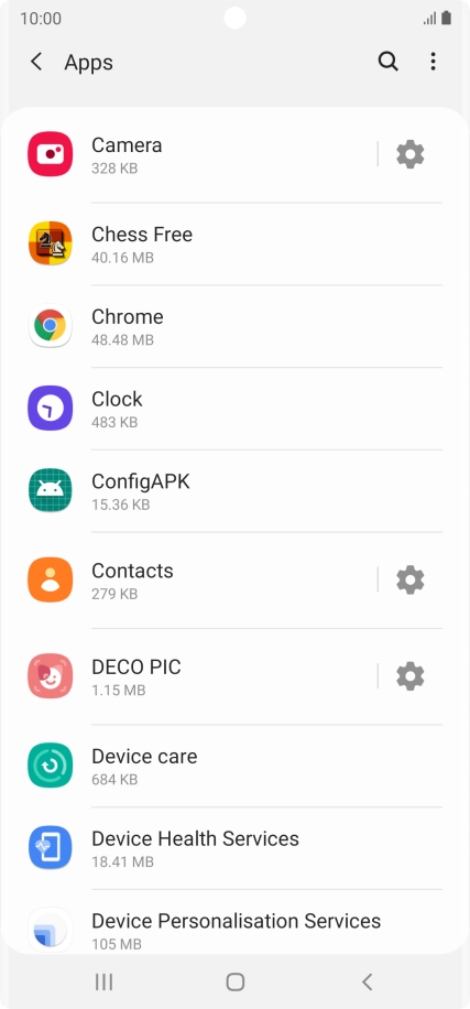 Press the required app. Press the required app.