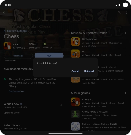 Press Uninstall. Press Uninstall.