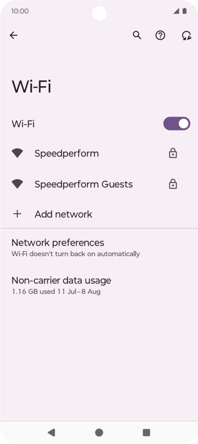 Press the required Wi-Fi network. Press the required Wi-Fi network.