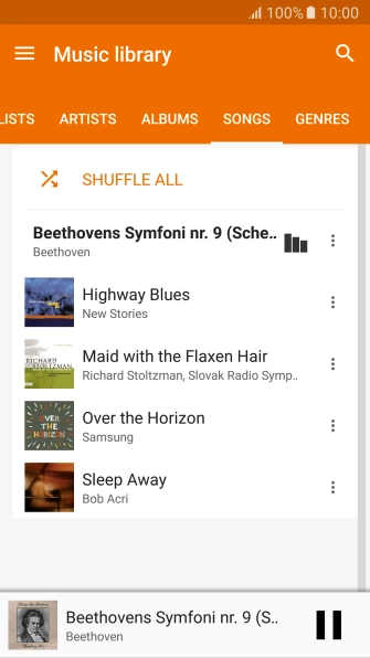 Press the album cover. Press the album cover.