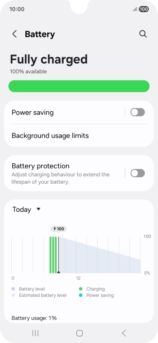Press Power saving. Press Power saving.
