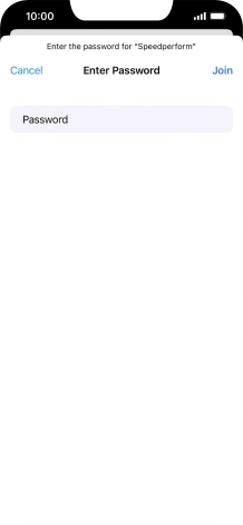 Key in the password for the Wi-Fi network and press Join. Key in the password for the Wi-Fi network and press Join.