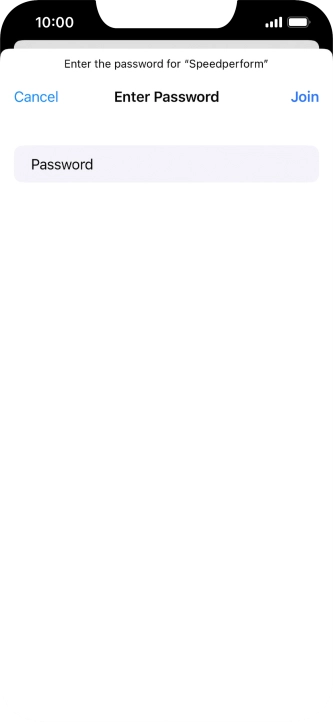 Key in the password for the Wi-Fi network and press Join. Key in the password for the Wi-Fi network and press Join.