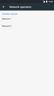 Press the required network. Press the required network.