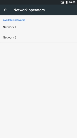 Press the required network. Press the required network.