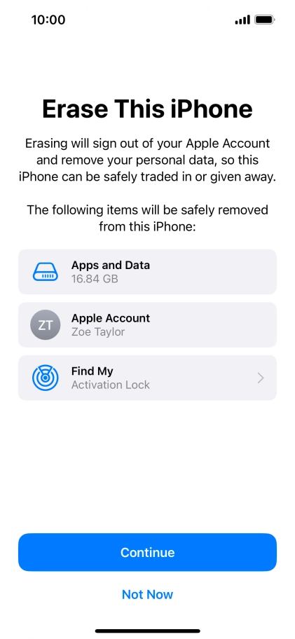 Press Continue. Press Continue.