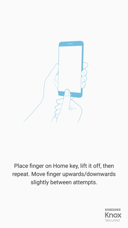 Follow the instructions on the screen to create the phone lock code using your fingerprint. Follow the instructions on the screen to create the phone lock code using your fingerprint.