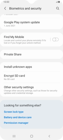 Press Other security settings. Press Other security settings.