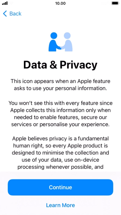 Press Continue. Press Continue.