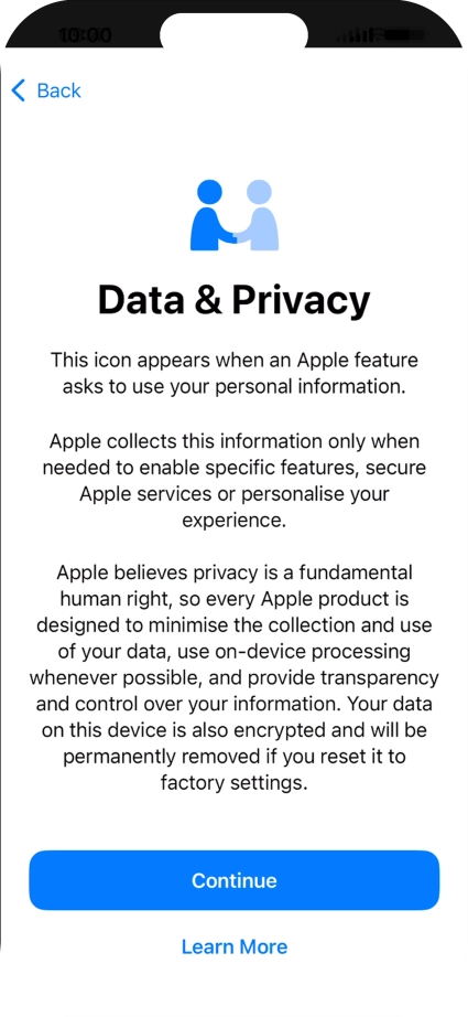 Press Continue. Press Continue.