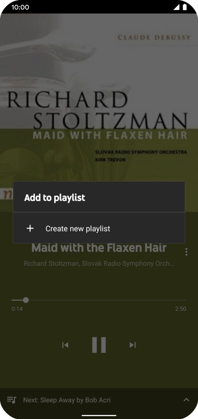Press Create new playlist. Press Create new playlist.