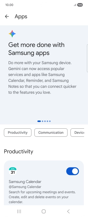 Press the indicator next to the required extension to turn on the function. Press the indicator next to the required extension to turn on the function.