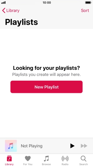 Press New Playlist. Press New Playlist.