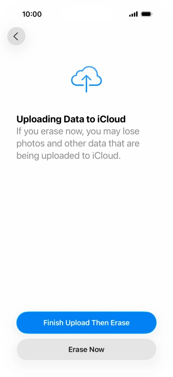 Press Erase Now. Press Erase Now.
