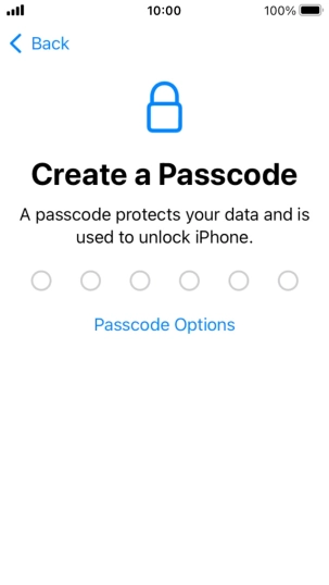 Press Passcode Options. Press Passcode Options.