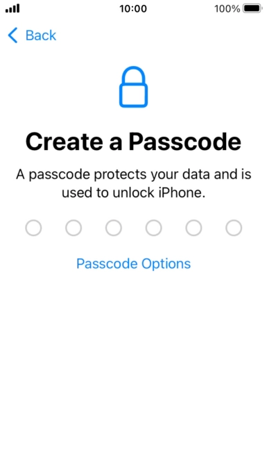 Press Passcode Options. Press Passcode Options.