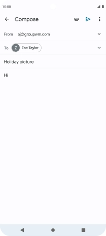 Press the attachment icon. Press the attachment icon.