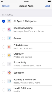 Press the required categories. Press the required categories.