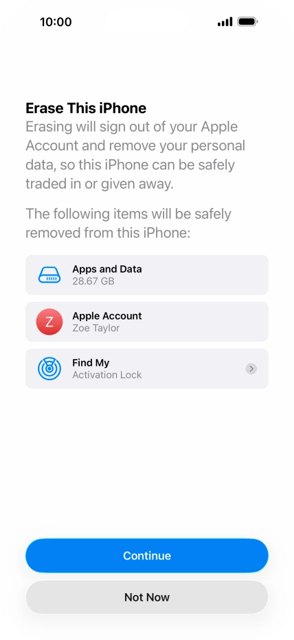Press Continue. Press Continue.