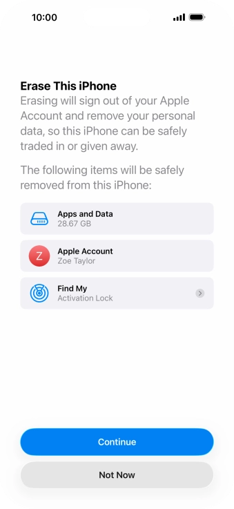Press Continue. Press Continue.