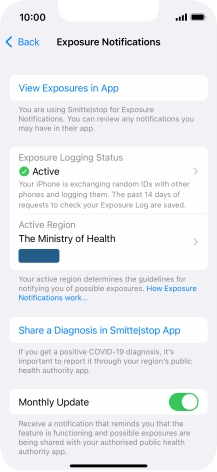 Press Exposure Logging Status. Press Exposure Logging Status.