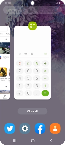 To end one running application, slide your finger upwards on the required application. To end one running application, slide your finger upwards on the required application.