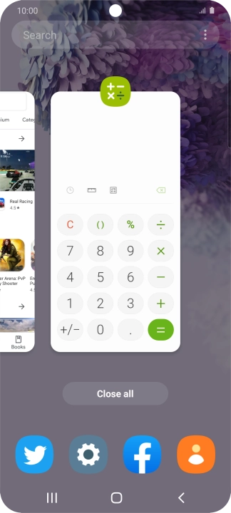 To end one running application, slide your finger upwards on the required application. To end one running application, slide your finger upwards on the required application.