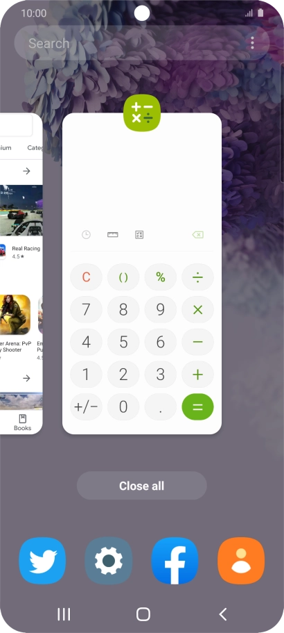 To end one running application, slide your finger upwards on the required application. To end one running application, slide your finger upwards on the required application.
