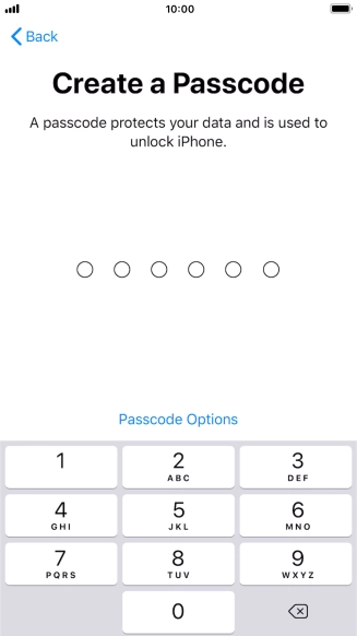 Press Passcode Options. Press Passcode Options.