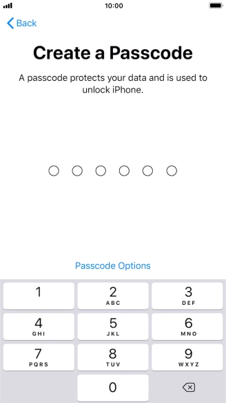 Press Passcode Options. Press Passcode Options.