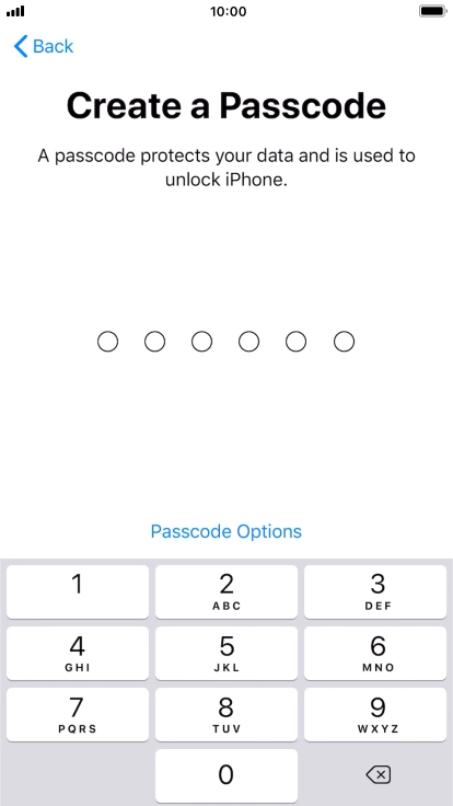 Press Passcode Options. Press Passcode Options.