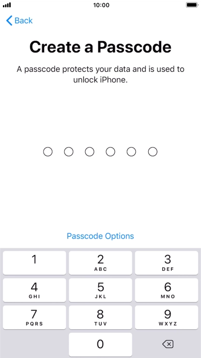Press Passcode Options. Press Passcode Options.
