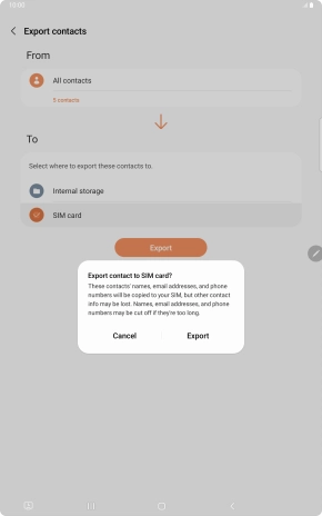 Press Export. Press Export.