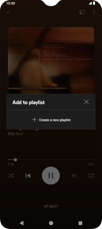 Press Create a new playlist. Press Create a new playlist.
