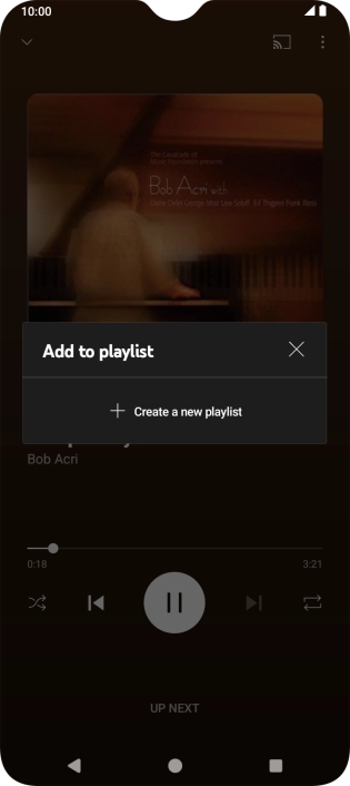 Press Create a new playlist. Press Create a new playlist.